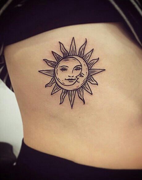 tatouage soleil lune