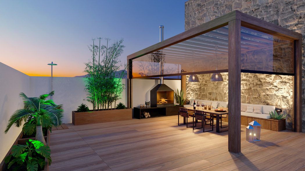 extension maison pergola.