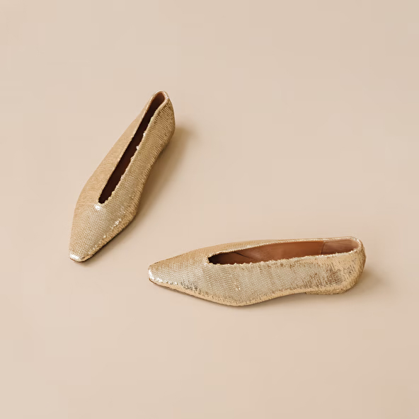 ballerine sequins bout pointu