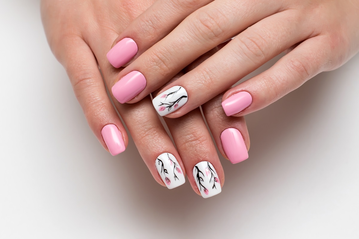 nail art fleurs